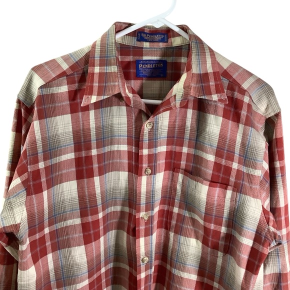 Sir Pendleton Wool Plaid Button Down Shirts Long Sleeve - Picture 2 of 13
